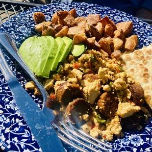Breakfast egg and sausage scramble