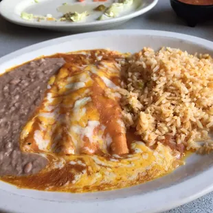 Cheese enchiladas, part of the El Jorge combo.