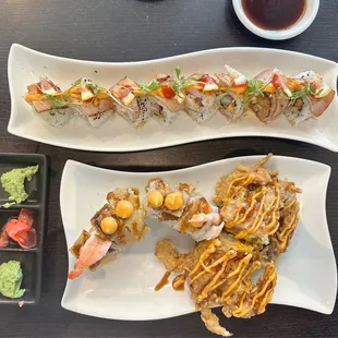 Titan Roll (top), Scorpion Roll (bottom)