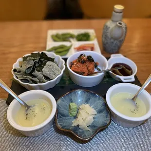 Crispy Nori and sides