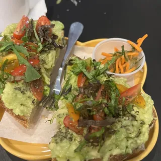 Tomato and Basil Avocado Toast