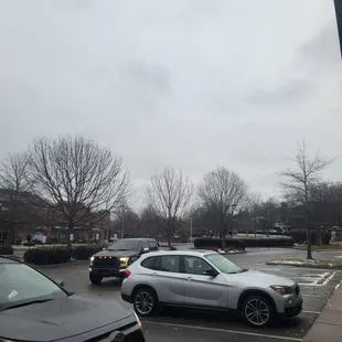 cars in parking lot