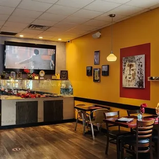 the interior of the restaurant