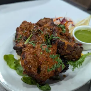 This was the lamb chops I believe lamb chops.