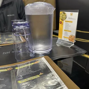 Water pitcher on every table