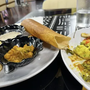 Dosa freshly made with the buffet