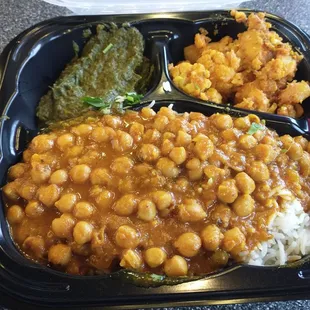 Vegan thali platter.