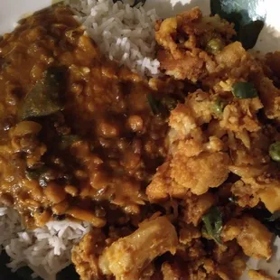 Dal &amp; aloo gobi.