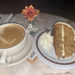 Latte and Carrot Cake