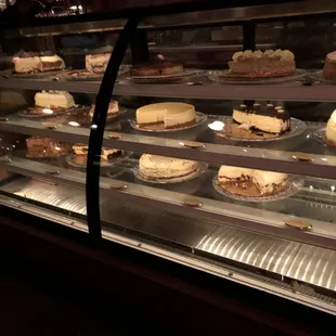 Cheesecake display case.