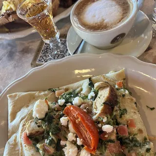 Chicken Florentine Crepe Lunch