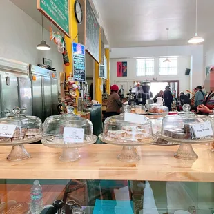 Inside: waiting in line to order.