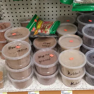 a variety of spices on display