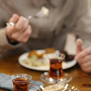 a man eating a meal