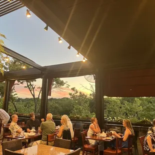 a group of people enjoying a meal