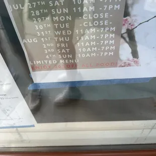 Soft opening hours