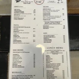 Menu page 1