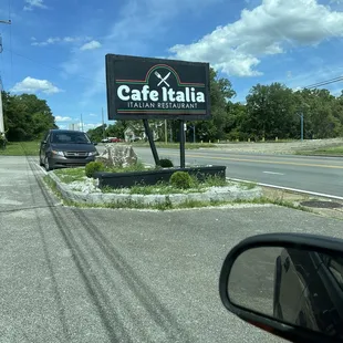 Roadside restaurant sign