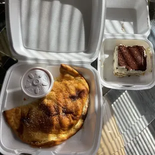 Calzone, Tiramisu