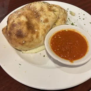 Stromboli filled with meats