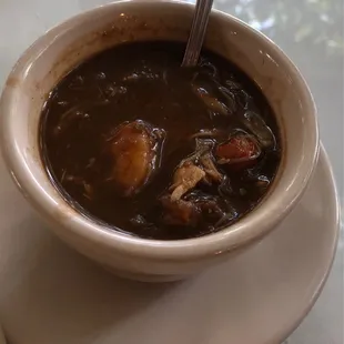 Tasty dark gumbo