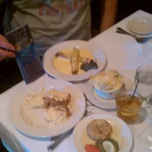 a table full of food