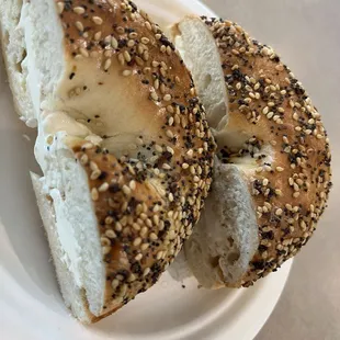 Fresh Baked Bagels with Cream Cheese