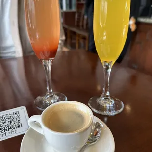 Mimosa&apos;s and espresso