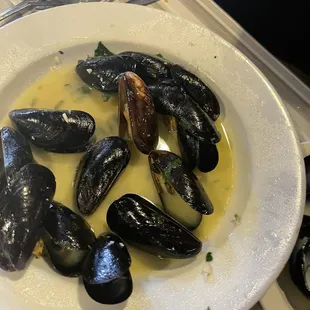 Mussels in a wine sauce