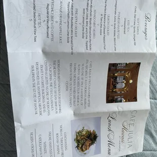 Side one of the menu (they do takeout)