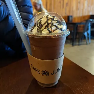 Darker chocolate frappe. Meh. Sweet, had syrupy/chocolatey aftertaste