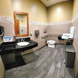 One of the restrooms. It had a changing table.