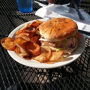 Salmon burger really delicious