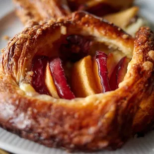 Pear and plum tart