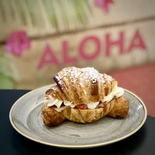 Strawberry &amp; Cream croissant.