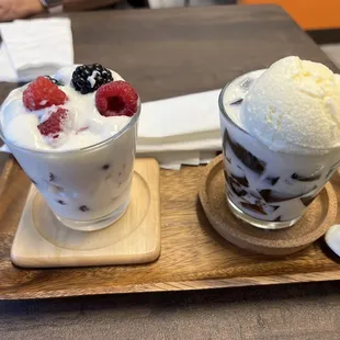 Mixed Fruit Yogurt and Coffee Jelly