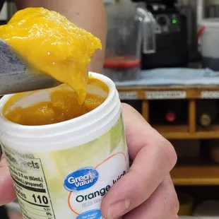 Orange mix for the Strawberry Orange Li Hi Mui mix.