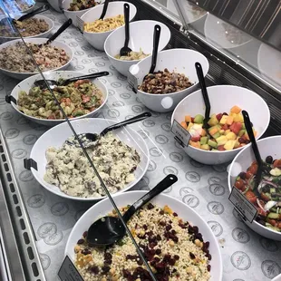 a variety of salads