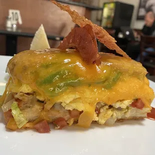 Tex Mex omelet, side view