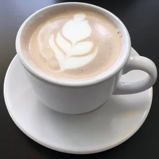 Hot chocolate with latte art