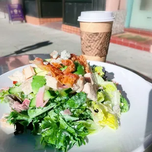Cobb Salad and Americano.