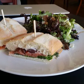 Smoked Salmon Sandwich Lunch
