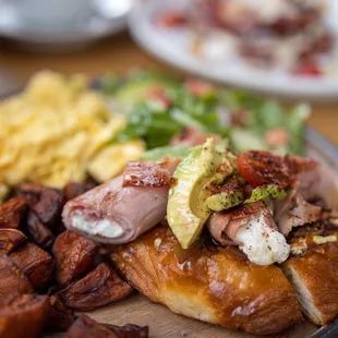 a plate of food on a table