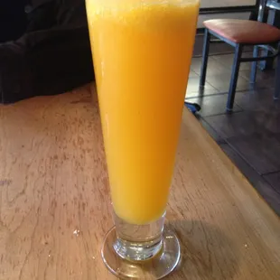 Giant mimosa with fresh squeezed orange juice! Yum