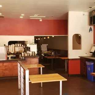 the interior of a coffee shop