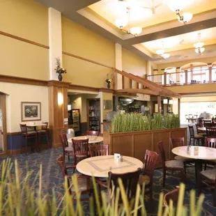 A warm, cheery Cafe where you can linger and converse.