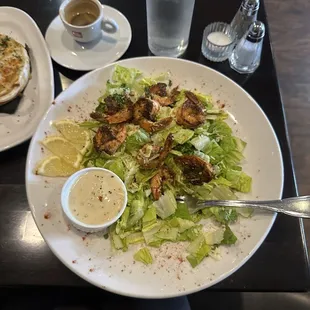 Shrimp Caesar salad