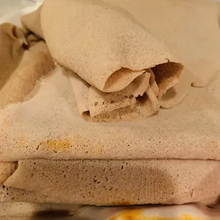 Injera ( you can also get this gluten free) $1.25