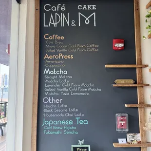 Menu as of 1/2026