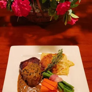 a plate of food on a table